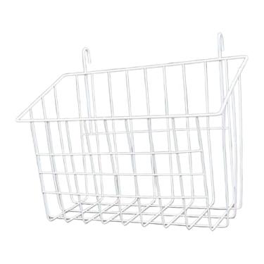 Imagem de AFXGUSD Cesto de Armazenamento Suspenso em Arame, Cesto em Grade com Ganchos, Organizador de Cosméticos Moderno E Multifuncional para, Branco 23.5 Cm X 9 Cm X 18 Cm, Tamanho real