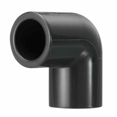 Imagem de DTGN 1 peça 2 1/5.1 cm 90° cotovelo de PVC, encaixe de tubo de PVC de grau de mobiliário bidirecional SCH80, conector de cotovelo de canto DIY para móveis de construção, conexão de estrutura de estufa