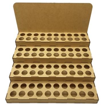 Imagem de Porta Baton Organizador Maquiagem Beleza Mdf Cru