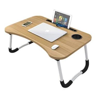 Imagem de Mesa de colo para cama, mesa para laptop, mesa dobrável para computador para cama, bandeja de cama dobrável para laptop, mesa de computador portátil, mesa de sofá preguiçosa (cor: A) (C)