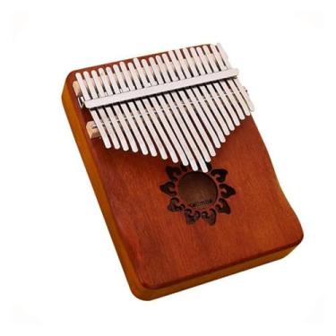 Imagem de Piano de polegar 21 tons instrumento de piano de dedo portátil kalimba kalimba profissional