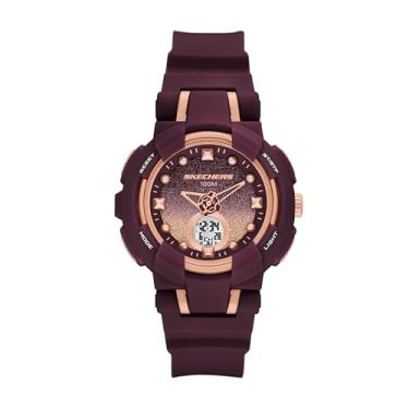 Imagem de Skechers Relógio Feminino Brynwood Analógico-Digital Borgonha Plástico (Modelo: SR2155)