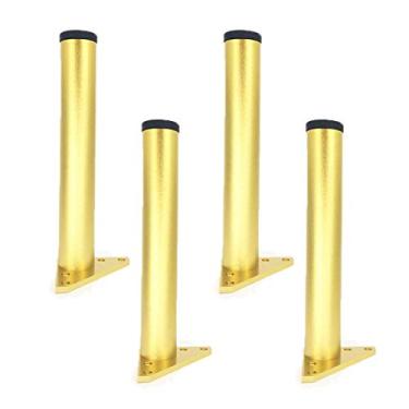 Imagem de Pernas de móveis pernas de mesa de metal adiustável pés de móveis pés de liga de alumínio substituição para móveis elevadores de móveis pernas de tubo redondo pernas de sofá pernas de mesa pernas de