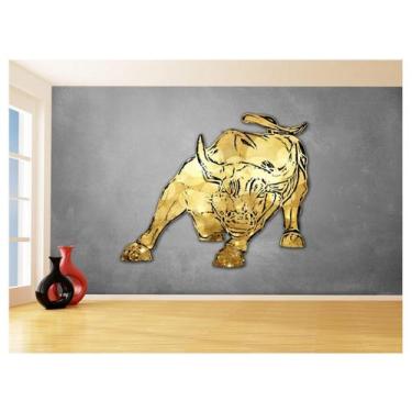 Imagem de Papel De Parede 3D Animais Pop Art Touro Bull 3,5M Pxa196 - Você Decor