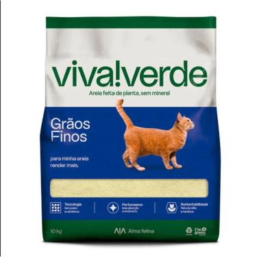 Imagem de Areia Higienica Viva Verde Graos Finos 10Kg Para Gatos