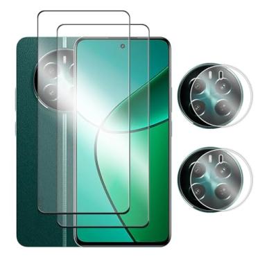 Imagem de Para Realme 12 Plus, filme protetor de tela 2.5D 2.5D de vidro temperado 4in1