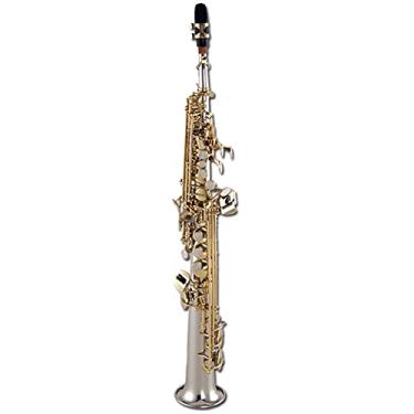 Imagem de Saxofone profissional B-Flat Saxofone Soprano Latão Sax Kit para iniciantes