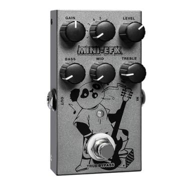 Imagem de Alomejor Mini Pedal Distorcido de Overdrive de Guitarra, Parte de Instrumento Musical 9 Tons 3 Bandas de Ajuste de Eq para Guitarra Elétrica