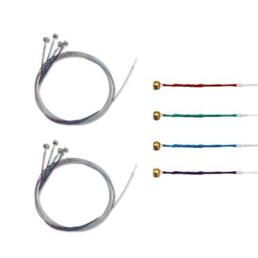 Imagem de Soundspire Conjunto de cordas universais para violino, núcleo de aço inoxidável e cabeça esférica niquelada (E A D G) para instrumentos de violino de tamanho 4/4, 3/4, 1/2, 1/4