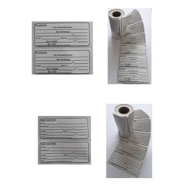 Imagem de Etiquetas Adesivas pré impressas, sendo 50 Destinatário e 50 Remetente - 9x4cm
