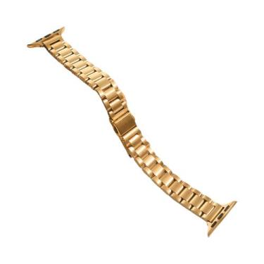 Imagem de Pulseira De Aço Inoxidável Com Fivela Fina Para Apple Watch Série 8 7 