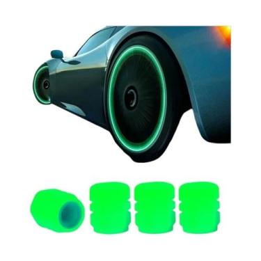 Imagem de Tampas De Válvula Luminosa Que Brilham No Escuro Para Carros, Motocicl