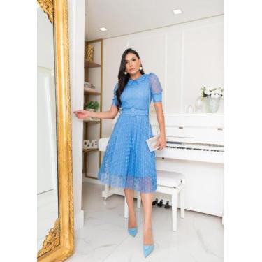 Imagem de Vestido tule - Leh store, Azul bebe, GG