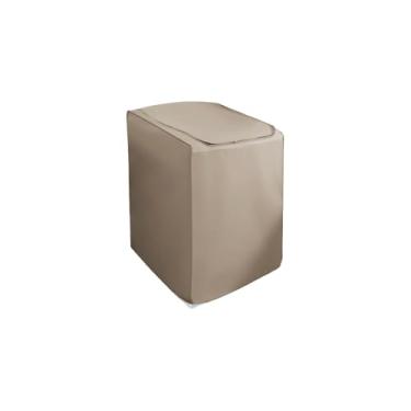 Imagem de Capa para Máquina de Lavar, PVC com Forro Poliéster, Bege, Tamanho P, 68x89cm, Proteção contra Poeira e Sol