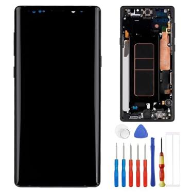 Imagem de E-yiiviil Tela digital TFT compatível com Samsung Galaxy Note 9 SM-N960F SM-N9600 6,4 polegadas, tela sensível ao toque, montagem com ferramentas, impressão digital não suportada (com moldura)