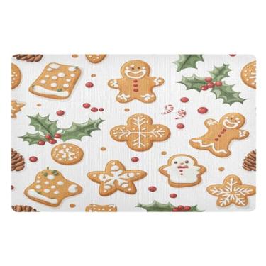 Imagem de STAYTOP Tapete de porta de Natal fofo para entrada externa 81 x 50 cm, tapete de boas-vindas para uso externo/interno, tapetes de banho fofos, capacho frontal antiderrapante para entrada, pátio, áreas