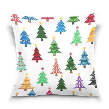 Imagem de Burbuja Capas de almofada 40,6 x 40,6 cm, capa de almofada de veludo macio para árvore de Natal decorativa para sofá, sofá, sala de estar, quarto