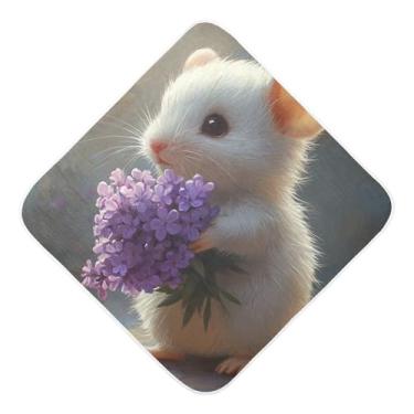 Imagem de STAYTOP Lindas toalhas de bebê brancas de musselina com capuz de musselina, toalha de banho super macia, toalhas de banho absorventes para banho recém-nascido unissex 89 x 89 cm