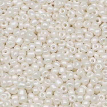 Imagem de Bala&Fillic Pérola verde clara 3 mm contas de sementes cerca de 3600 peças/100 gramas na bolsa, 8/0 contas de vidro para fazer pulseira e colar (pérola verde clara)