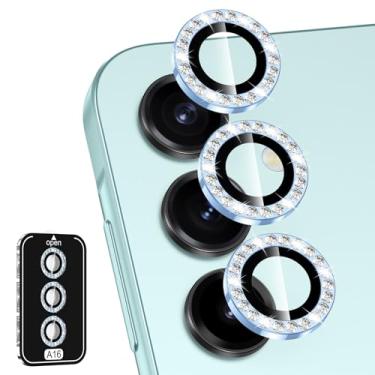 Imagem de Avocase Protetor de lente para câmera Samsung Galaxy A16, capa de lente de vidro temperado com anel de metal individual, [forte adsorção] Capa de lente transparente HD ultrafina resistente a arranhões