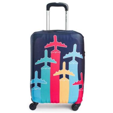 Imagem de Capa de Mala Pequena Aviões Azul - Bagaggio, P