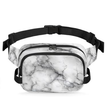 Imagem de Pochete abstrata de mármore rosa para mulheres e homens com alça ajustável, bolsa transversal, bolsa de peito, bolsa tiracolo, Cor 11