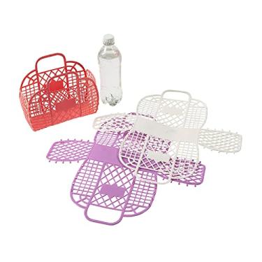 Imagem de Fun Express Sacolas plásticas pequenas de 20,3 cm x 9,5 cm x 17,7 cm – 6 peças, Multicor, Sacolas pequenas de praia de gelatina