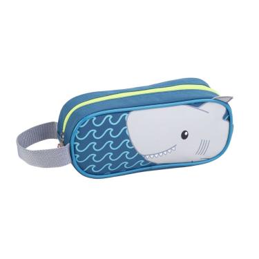Imagem de Estojo Infantil Tubarão Meninos Escolar Simples
