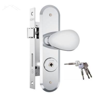 Imagem de Fechadura Stam 1800/10 Externa Tetra Chave Espelho Inox