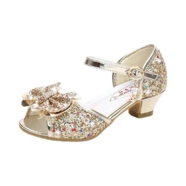 Imagem de Sandálias De Princesa Para Meninas Em 5 Cores Com Laço, Sapatos De Sal