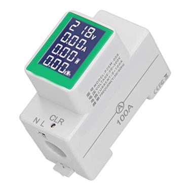Imagem de Asixxsix AC DIN Rail Medidor, Voltímetro Digital Amperímetro Power Energy Monitor Multímetro Tester Com BTN Display LCD, Multímetro Digital para AC50 300V 100A Uso Interno