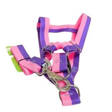 Imagem de Conjunto Peitoral Regulável Listrado com Guia para Cachorro - Ideal pa