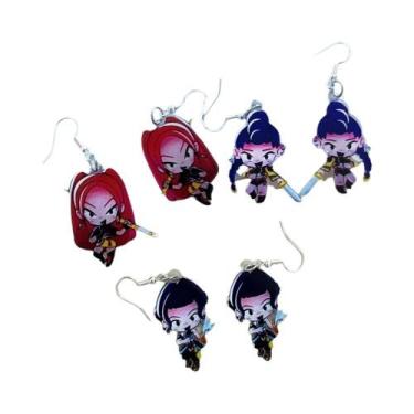 Imagem de Brincos De Acrílico Punk K-Pop Para Mulheres, Design De Tigre Derpy Mi