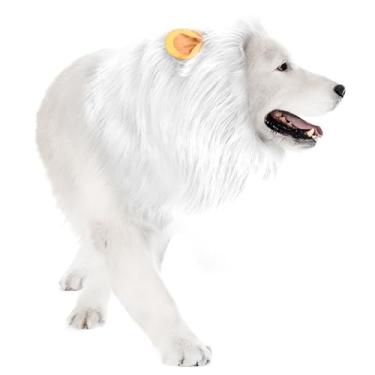 Imagem de Fantasia de juba de leão para cães – crina realista com orelhas para cães de tamanho médio a grande, fantasias de Halloween para festa de aniversário e cosplay
