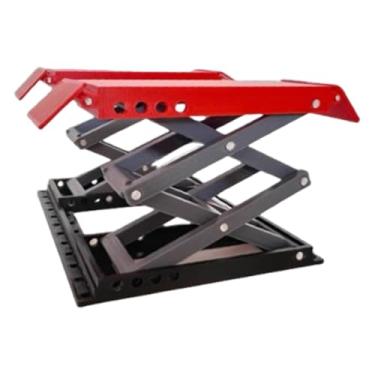 Imagem de Almencla Elevador de carros em escala 1/18 - Modelo de ornamento colecionável - Ferramentas de manutenção de garagem - Simulação - Faça você mesmo - Maquete de, Vermelho