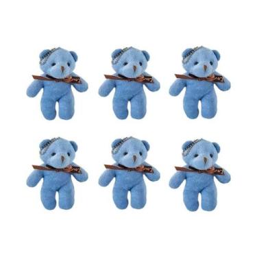 Imagem de Chaveiro De Pelúcia Mini Urso Colorido 6 12pcs Boneco De Pelúcia Pinge