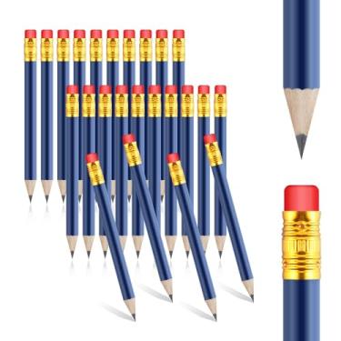 Imagem de Lusofie 24 mini lápis de grafite HB com borrachas para chás de panela, estudantes, designers, arquitetos, escola e escritório