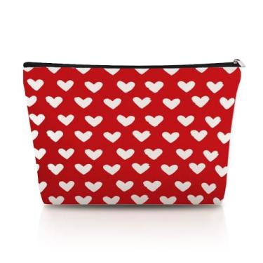 Imagem de Yreamont Bolsas de maquiagem para o Dia dos Namorados para mulheres, esposa, namorada, Love is Magic, Vermelho, small, Estampa saudável
