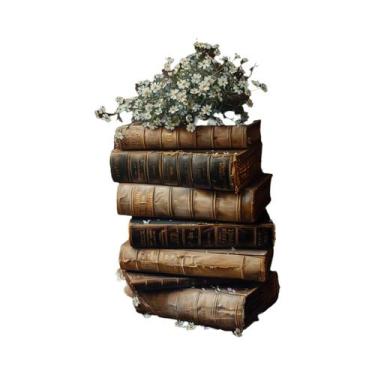 Imagem de Pintura Em Tela De Livro Floral De Estilo Dark Academia, Pôster Vintag