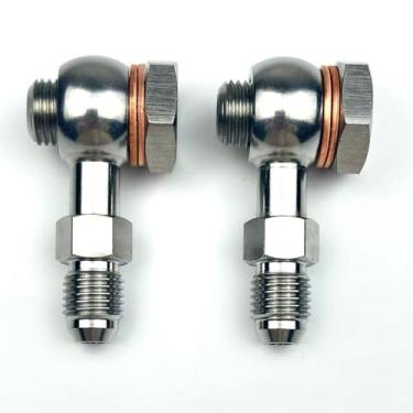 Imagem de Macho reto AN4 AN -4 4AN para Metric M12 × 1,25 12 mm olho banjo encaixe parafuso arruela 2kit