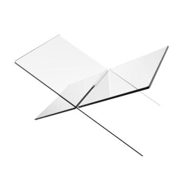 Imagem de Vaveren Suporte transparente para revistas, expositor de livros abertos, suporte de acrílico e moderno para livros de receitas.