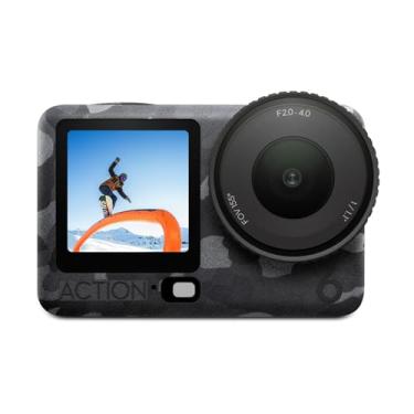 Imagem de uconsmimo Película protetora de câmera para DJI Osmo Action 6 adesivo de proteção à prova d'água antirriscos envoltório de corpo inteiro acessórios para câmera de ação camuflagem preto