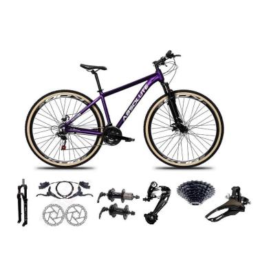 Imagem de Bicicleta Aro 29 Absolute Nero 4 Kit 27v K7 Freio Hidráulico 3x9 Suspensão 100mm Trava Pneu Faixa-Unissex