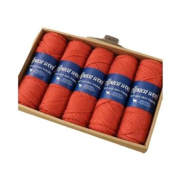 Imagem de Fio De Lã De Alpaca Quente E Elegante 500g Grosso Para Suéteres, Corta