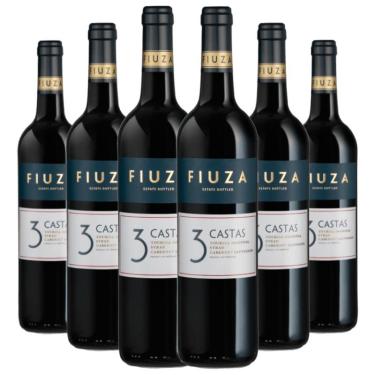 Imagem de Kit Caixa Fechada 6 Vinho Tinto Fiuza 3 Castas Blend