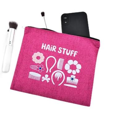 Imagem de Organizador de objetos de cabelo, bolsa de maquiagem, faixa de cabelo, bolsas de armazenamento para mulheres, meninas, acessórios de cabelo, organizador de acessórios de cabelo, bolsa de higiene
