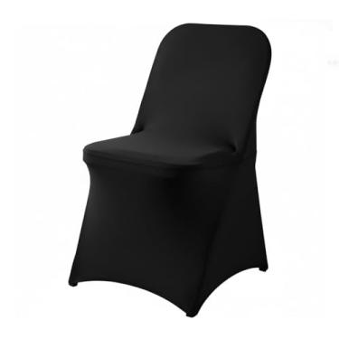 Imagem de Cfvyne Substituição de capas de cadeira, tecido antiderrapante com detalhes, tecido lavável para casamento, festa (clássico, tinta preta)