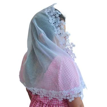 Imagem de Véu CCB Infantil Renda Média 4 A 8 Anos - Meu Véu, Retangular