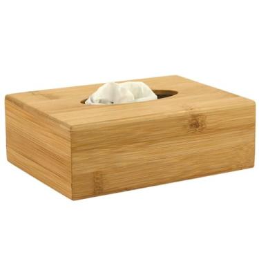 Imagem de Caixa Porta Lenço de Papel e Toalha Umedecida de Bambu - Eco-Friendly e Decorativo, Prática para Residência e Comércio