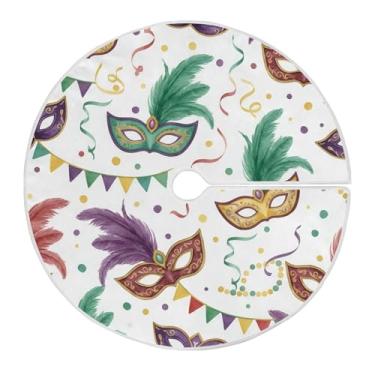 Imagem de ATTX Saia para árvore de carnaval de 118 cm – decoração festiva para festas de ano novo e carnaval #426